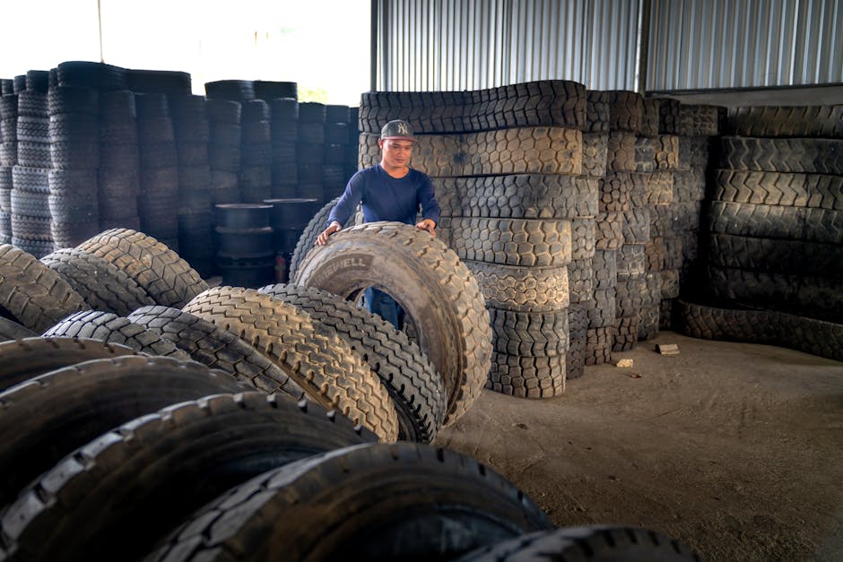 Large warehouse facility for professional tire storage
